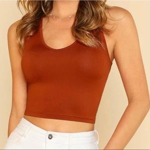 Shein orange crop top